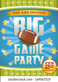 A vector flyer design perfect for tailgate parties, football invites, etc. EPS 10. File contains transparencies and gradient mesh. Text is layered for easy removal and customizing.