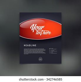 Vector flyer design template