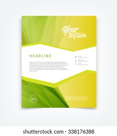 Vector flyer design template with colorful smooth and soft background