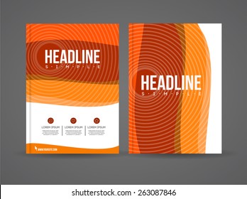 Vector flyer design template with details and company logo. Brochure template with text for business.