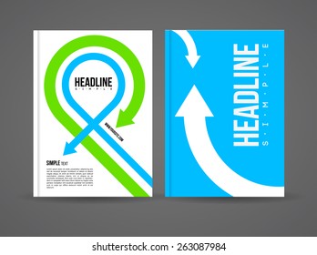 Vector flyer design template with details and company logo. Brochure template with text for business.