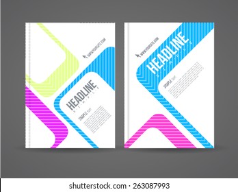 Vector flyer design template with details and company logo. Brochure template with text for business.