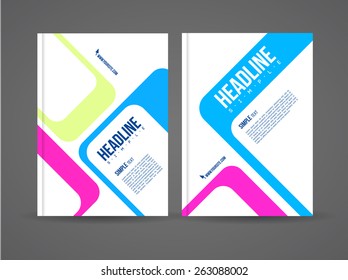 Vector flyer design template with details and company logo. Brochure template with text for business.