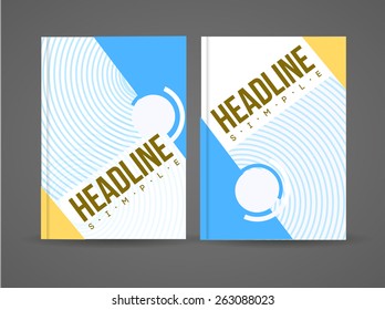 Vector flyer design template with details and company logo. Brochure template with text for business.