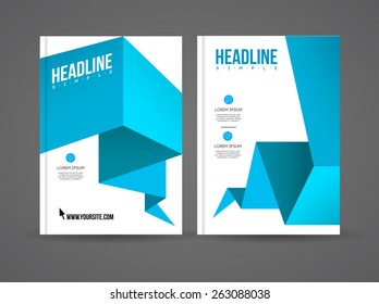 Vector flyer design template with details and company logo. Brochure template with text for business.