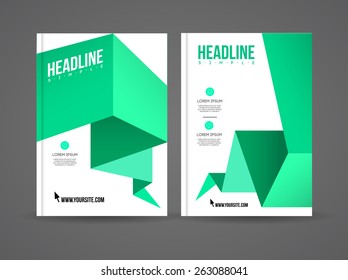 Vector flyer design template with details and company logo. Brochure template with text for business.