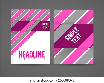 Vector flyer design template with details and company logo. Brochure template with text for business.