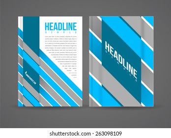 Vector flyer design template with details and company logo. Brochure template with text for business.