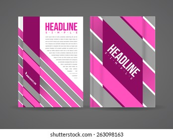 Vector flyer design template with details and company logo. Brochure template with text for business.