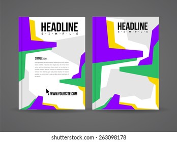 Vector flyer design template with details and company logo. Brochure template with text for business.