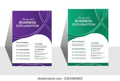 Vector Flyer Design Template,  Flyer Design Layout Template in A4,  Creative Business Flyer Design .