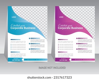 Vektorflyer-Design-Vorlage, modernes Corporate-Flyer-Design