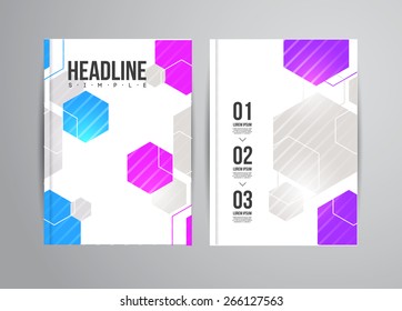 Vector flyer design template with trend illustration. For business presentation, brochure. 