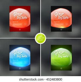 Vector flyer design templates collection