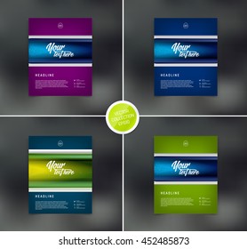 Vector flyer design templates collection