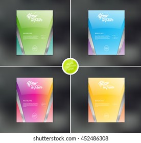 Vector flyer design templates collection