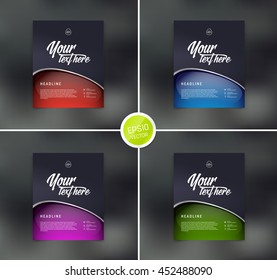 Vector flyer design templates collection