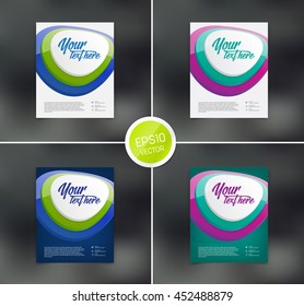 Vector flyer design templates collection