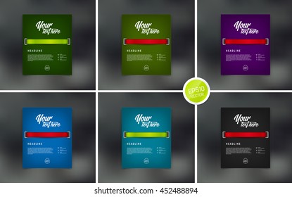 Vector flyer design templates collection