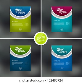 Vector flyer design templates collection