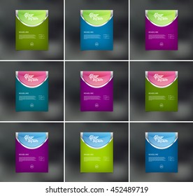 Vector flyer design templates collection