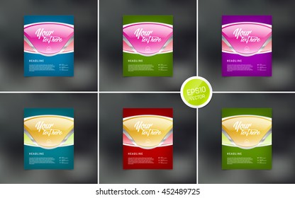 Vector flyer design templates collection