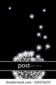 vector flyer glamorous night dandelion