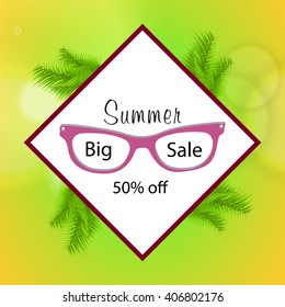 Vector flyer or illustration for summer holidays sale , party 