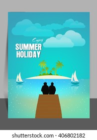 Vector flyer or illustration for summer holidays sale , party 