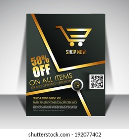 Vector flyer, magazine cover, brochure.