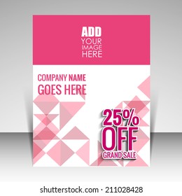 Vector flyer, magazine cover, brochure & poster template can be use for publishing, print and presentation.