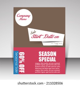 Vector flyer, magazine cover, brochure & poster template can be use for publishing, print and presentation.