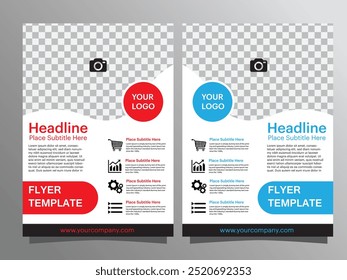 Vector flyer, poster, brochure, magazine cover template.