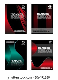 Vector Flyer Poster Template background set
