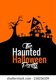 Vector flyer of Spooky and horror background for Halloween festival can be used for print and publishing.