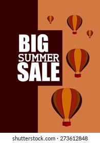 Vector flyer for summer holidays, summer sale. Eps 10