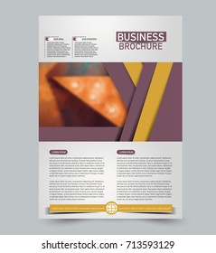 Vector flyer template. Abstract brochure background design. Annual report cover. For business, education, advertisement