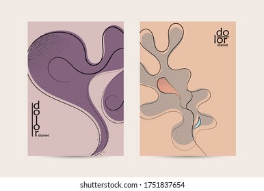 Vector flyer template. Abstract hand dawn fruit poster. Grange textured flat design. Organic natural food artistic illustration. Cartoon calligraphic line logo with smooth curves.