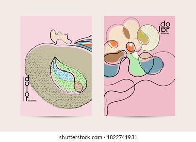 Vector flyer template. Abstract hand dawn fruit poster. Grange textured flat design. Organic natural food artistic illustration. Cartoon calligraphic line logo with smooth curves.