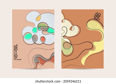 Vector flyer template. Abstract hand dawn fruit poster. Grange textured flat design. Organic natural food artistic illustration. Cartoon calligraphic line logo with smooth curves.