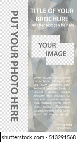 Vector flyer template of brochure with place for text and photo for your business.