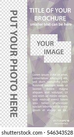Vector flyer template of brochure with place for text and photo for your business.