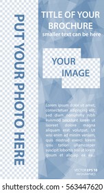 Vector flyer template of brochure with place for text and photo for your business.