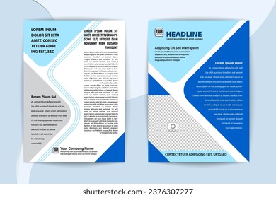 Diseño de plantilla de volante vectorial para folleto, informe anual, revista, afiche, presentación corporativa