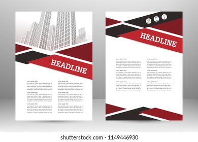 Vector flyer template design. For business brochure, leaflet or magazine cover
