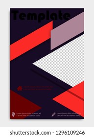 Vector flyer template design. For business brochure, leaflet or magazine cover.