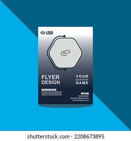 The Vector flyer template design. For business brochure, leaflet or magazine cover.