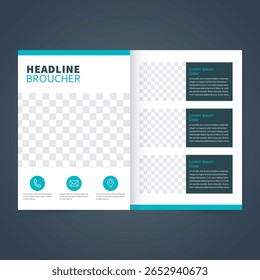Diseño de Plantilla de volante de Vector. Para folleto de negocios. cubierta de folleto o revista.