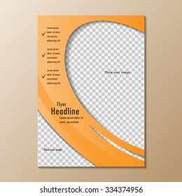 Vector flyer template design. For business brochure, leaflet or cover