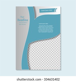 Vector flyer template design. For business brochure or cover